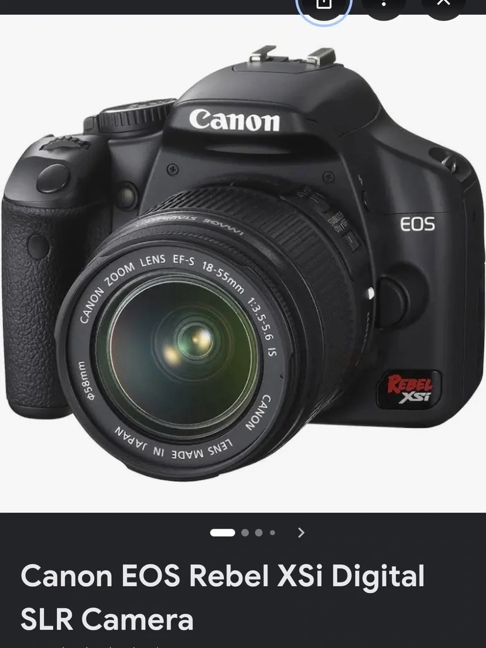 Canon EOS Rebel XSi Digital SLR Camera Kit in black